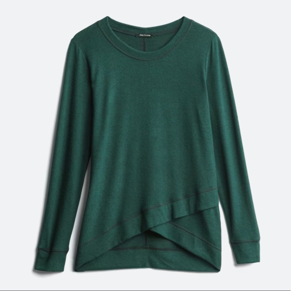 Pink Clover Hallie Tulip Hem Brushed Knit Top